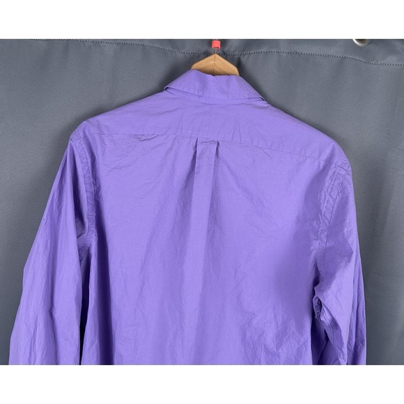 Polo Ralph Lauren Oxford Shirt Men LargePurple Button Down Long Sleeve - Picture 8 of 9